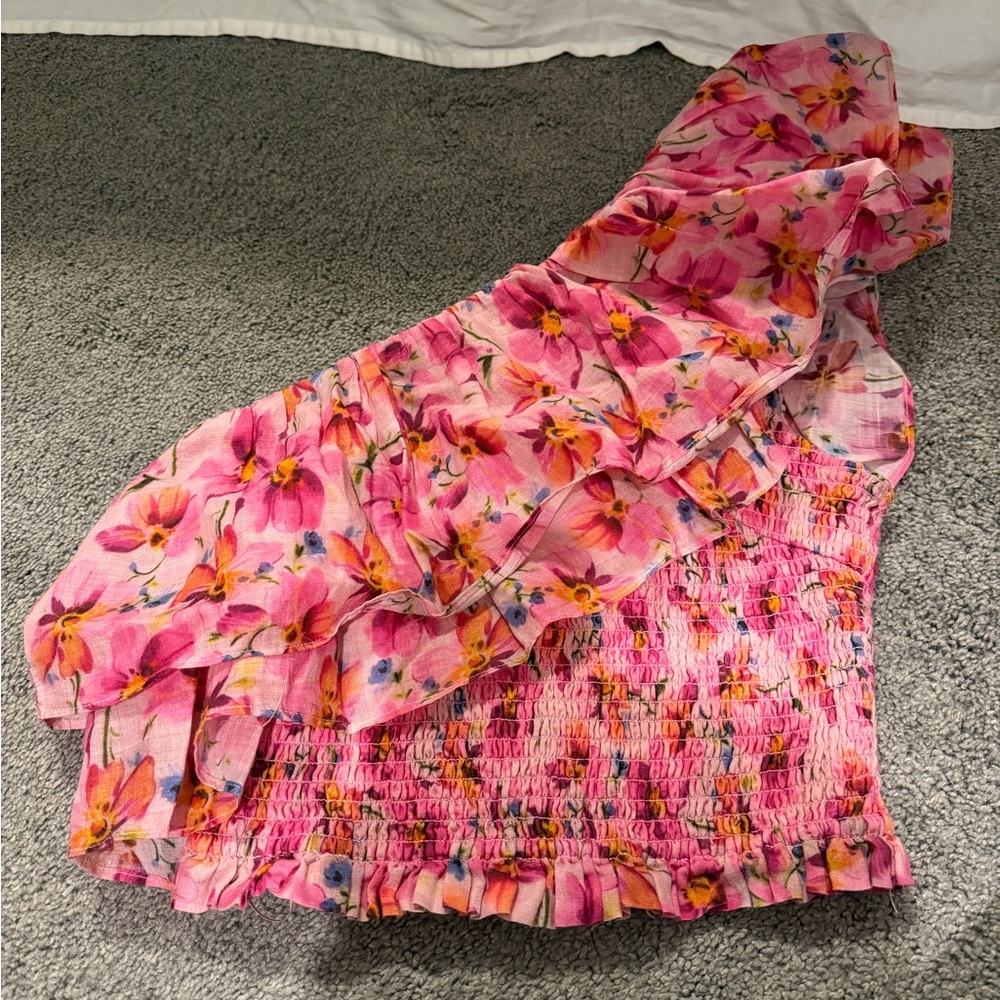 Pink Floral Two Piece Set